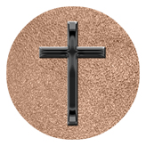 DAROUND 510 BK SH BZ Black Single Cross Shimmer Bronze Background